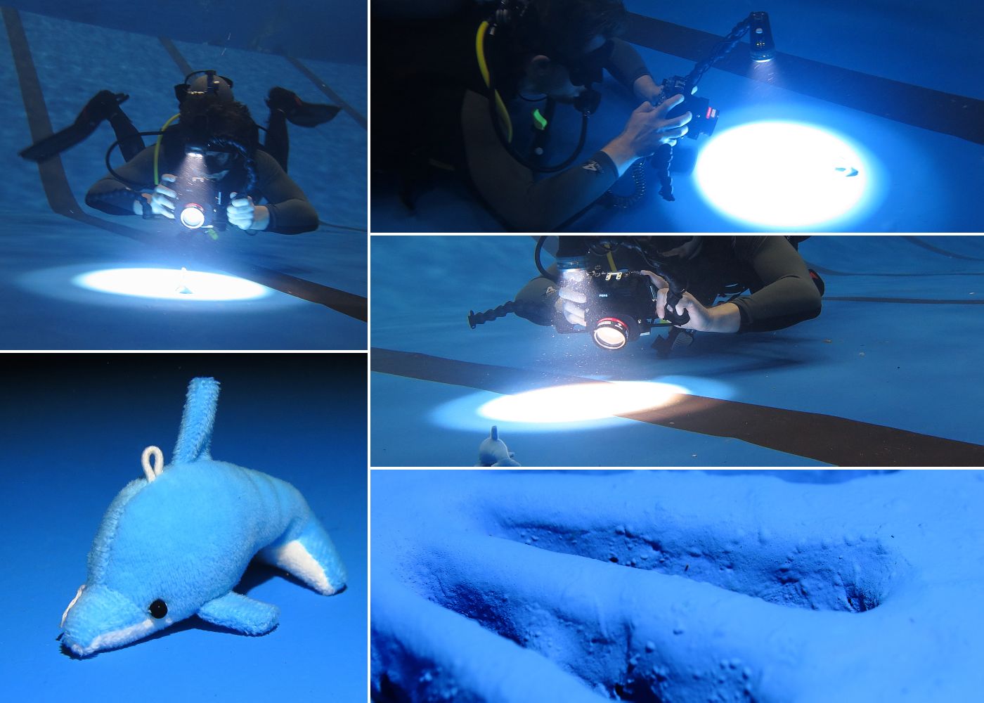 Pokusy s fototechnikou, večerní bazén Slavia