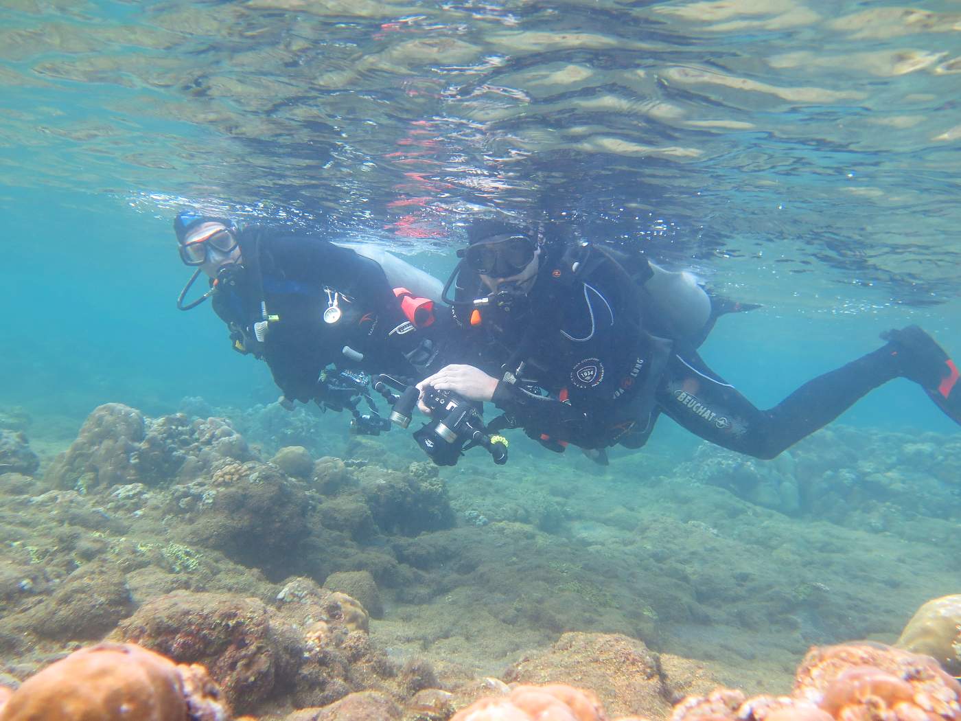 Katka a Petr spolu pod hladinou