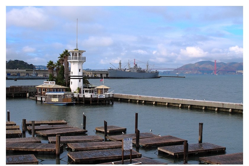 San Francisco - Forbes Island, USS Pampanito a SS Jeremiah O'Brien, Golden Gate Bridge