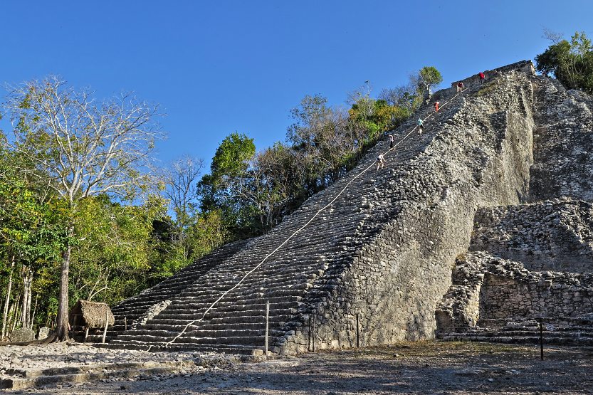 Cobá, Nohoch Mul Pyramid, height 42 meters