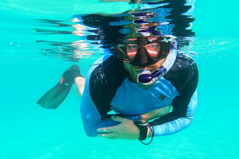 Petr snorkeling